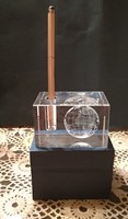 Collection of laser engraved globe pen holders, recommend!