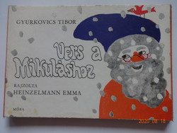 Gyurkovics Tibor: Vers a Mikuláshoz - régi leporelló mesekönyv Heinzelmann Emma rajzaival (1975)