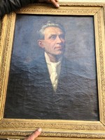  ​ Szilágyi olaj, vászon festménye, 60 x 75 cm-es nagyságú, férfi portré.