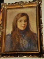 Szirmai Antal (1860 – 1927) - Lányportré