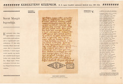 Szent Margit legendája, színes nyomat 1905, magyar, 28 x 41 cm, irodalom, keresztény, középkor