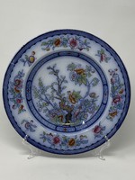 19th century antique vesper English Chinese porcelain wall plate with cobalt blue pattern - cz