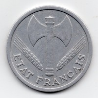 Franciaország Vichy kormány 2 francia Frank, 1943