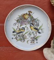 Gyönyörű madaras,cinegés, hóvirágos  Január gyűjtői tányér  