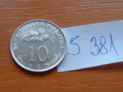 MALAYSIA MALAJZIA 10 SEN 2007  S381