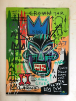 Original work by Jean michel basquiat, with certification, no halving offer at discount!