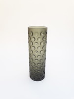 Midcentury modern design üvegváza buborék mintával - op art üveg dekoráció - retro üvegművészet