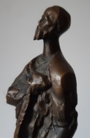 Kirchmayer Károly: Madách Imre, egyedi bronz szobor kő talapzaton, 40 cm