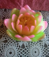 Water lily candle handmade, large unique piece, recommend!