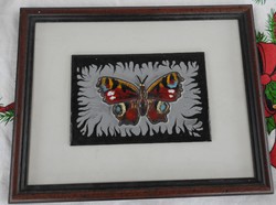 Butterfly - fire enamel mural - combined with aperture enamel technique