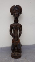 Antik patinás afrika afrikai Baule népcsoport fa anya szobor Elefántcsontpart Gyűjteményi ritkaság