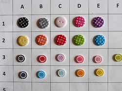 12-20 mm buttons from the collection for clothes, bags, plastic