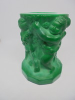 Zöld malachit üveg gyetyatartó