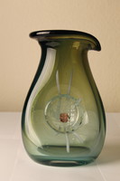 Retro muránói többrétegű fújt üveg váza