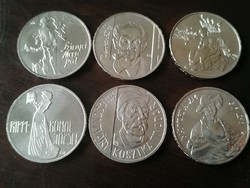 Ezüst Festők sor 6 x 200 forint 1976 Bu