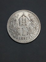 F. J. 1 korona. 1897.osztrák.R.R.