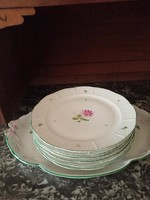 Herendi (Tertia) Pecsenyés tál és 6 lapos tányér egybe