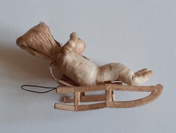 Susadagh40 részére antik karácsonyfadísz szánkós figura gomba 2 db