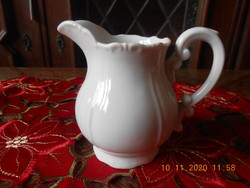 Zsolnay barokk fehér tejkiöntő / tejszín kiöntő, kávés készlethez