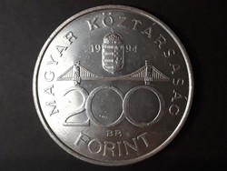 Ezüst 200 Ft érme 1994 - Szép ezüst kétszázas pénzérme eladó