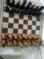  retro sakk készlet műanyag lap fa bábuk