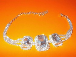 Crystallized Swarovski Elements kristály köves 925 ezüst Karkötő - Bokalánc