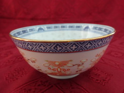 Japán porcelán rizses tálka, átmérője 11,5 cm, magassága 5,5 cm.
