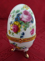 Faberge type porcelain egg, height 9.5 cm. He has! Jókai.