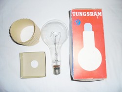Retro TUNGSRAM 1000 W izzó égő eredeti dobozával - ipari loft lámpába - új, működik, van fényereje