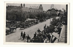 1940 Szatmárnémeti visszatér Képeslap Budapestre Erdély felszabadulásának eml KIÁRUSÍTÁS 1 forintról
