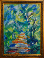 Moona - Lépcsős erdei út CEZANNE festményének másolata