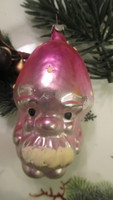 Régi figurális üveg karácsonyfadísz gomba apó delux részére