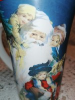 New, painting-like, Santa Claus, 0.5 dl mug, cup. Earthenware.