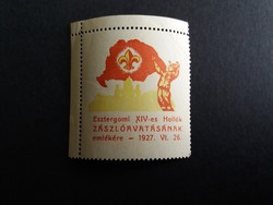 Cserkész levélzáró. Esztergomi XIV. Hollók zászlóavatásának emlékére 1927.