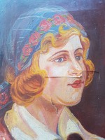  Koleszár Gy. 1933. jelz.. : Fiatal női portréja