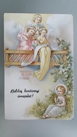 Régi karácsonyi képeslap 1942 angyalos levelezőlap