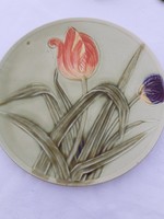 "Virag11"felh.részére 3 db Tulipános majolika tányér-15,5 cm