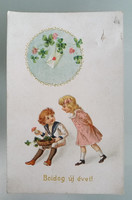 Régi újévi képeslap 1921 levelezőlap 