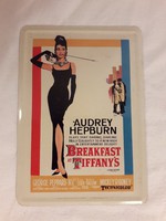 Audrey Hepburn reklám fém képeslap
