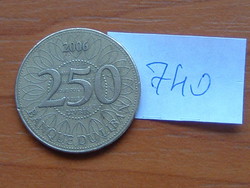 LIBANON 250 LIVRES 2006  #740
