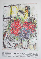 Marc Chagall - La Chevauchee - színes ofszetlitográfia, kiállítási plakát
