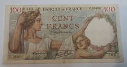 Franciaország 100 Frank 1940 Vf.