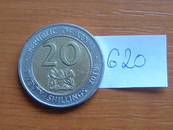 KENYA 20 SHILLINGS 2010 MZEE JOMO KENYATTA BIMETÁL # 620