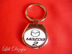 MAZDA 2 OVÁLIS FÉM KULCSTARTÓ