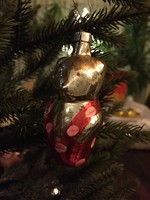 Üveg maci karácsonyfadísz