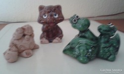 Kerámia figurák-sárkány, maci,teknős