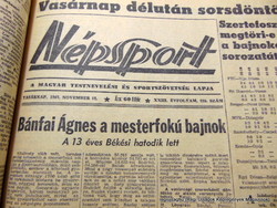 1967 november 12  /  Népsport  /  Nagyszerű ajándékötlet! Eredeti újság Ssz.:  17914