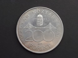 Ezüst 200 Ft 1993 érme - 93-as szép ezüst kétszázas pénzérme eladó