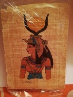 Eredeti egyiptomi kézzel festett papirusz