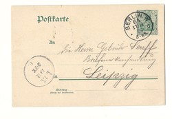 1903 hosszú címzéses Berlinből Lipcsébe lap DR Német érdekes tétel KIÁRUSÍTÁS 1 forintról
